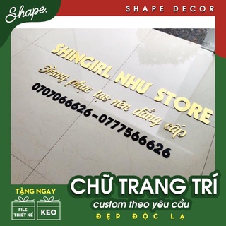 Chữ alu dán nổi trang trí