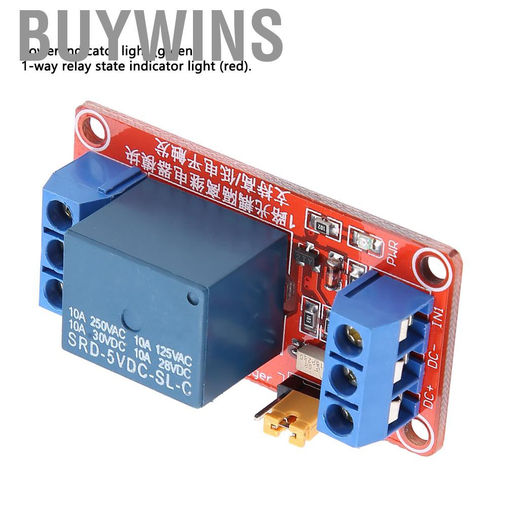 Buywins 1 Channel Optocoupler Relay Module Board High & Low Trigger 5V/12V/24V 