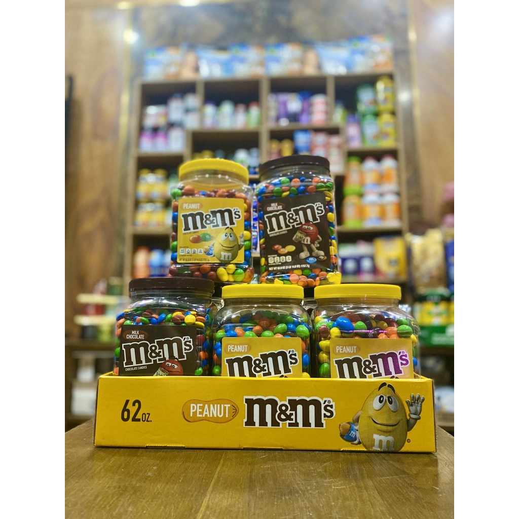 ( HÀNG CHÍNH HÃNG ) Kẹo Socola M M nhân đậu phộng 1.757kg & Milk Chocolate hàng mỹ nguyên hộp