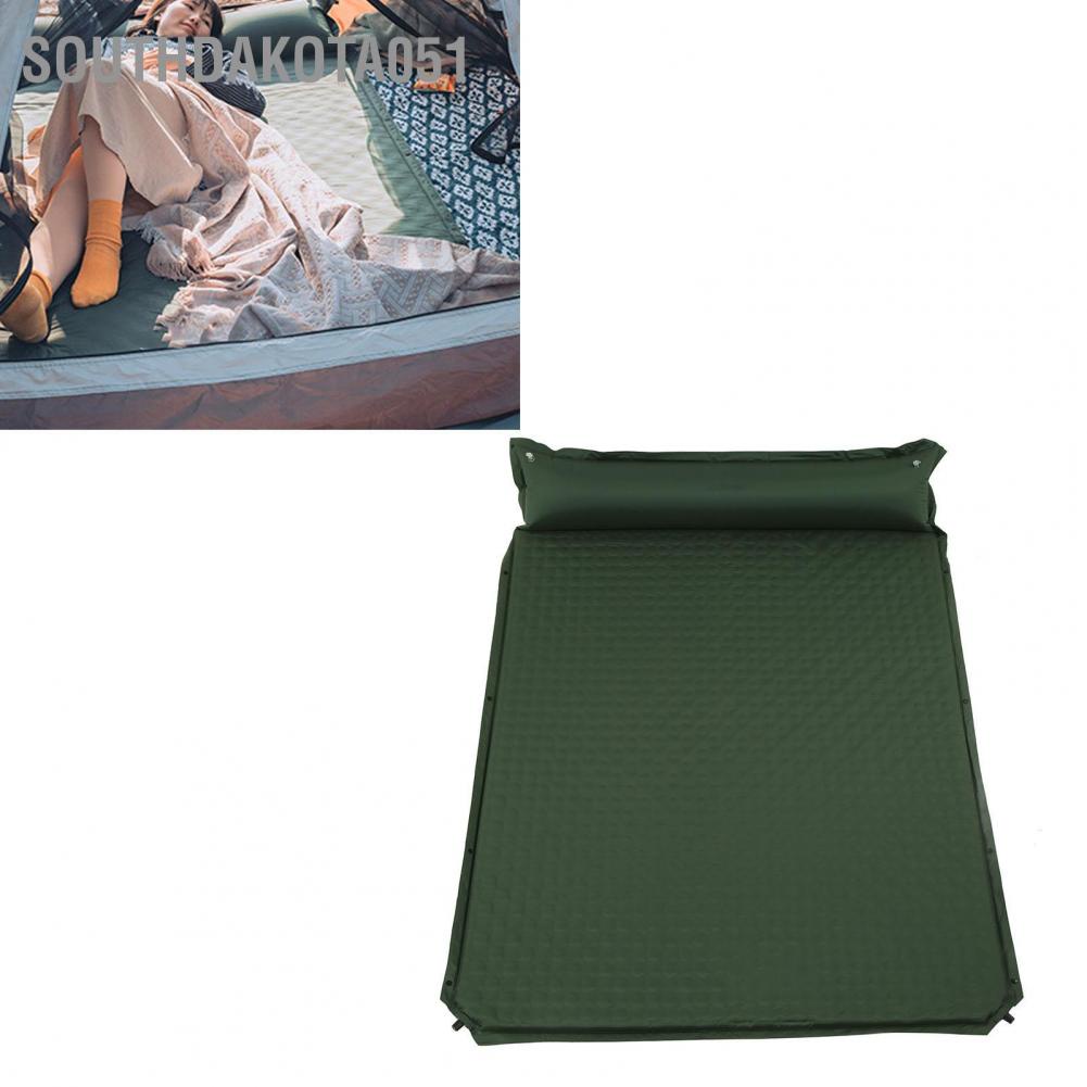 Hàng HOT Đệm hơi nệm hơi tự bơm kèm gối cắm trại dã ngoại Giường Nệm lều cắm trại Tự động bơm hơi đa chức năng【Southdakota051】