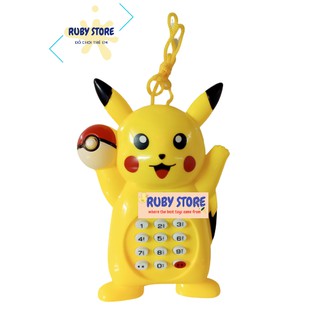 ĐỒ CHƠI ĐIỆN THOẠI KITTY/ PIKACHU CÓ ĐÈN, CÓ DÂY ĐEO CỔ CHO BÉ (Dùng pin)