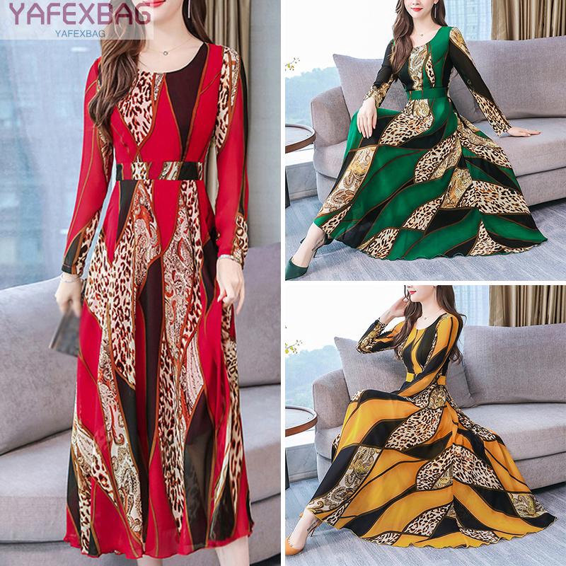 Đầm Dài Tay Ống Loe Thời Trang Dành Cho Nữ Size Lớn