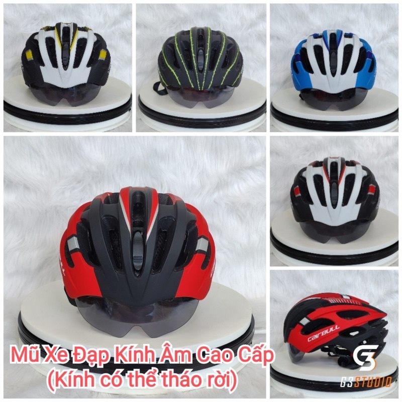 Mũ Bảo Hiểm Xe Đạp Kính Âm Cao Cấp Unisex
