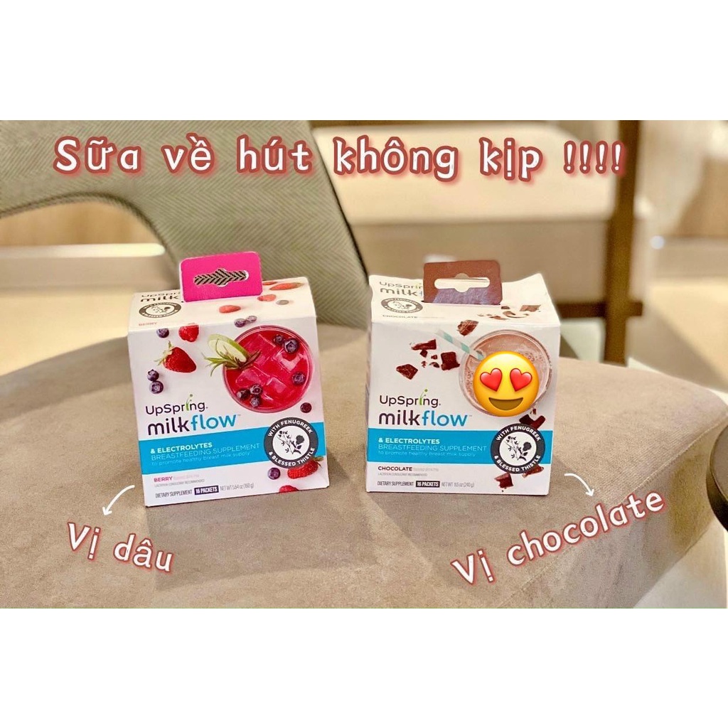 Trà Lợi Sữa Upspring Milkflow Mỹ Hộp 16 Gói Mẫu Mới Chính Hãng | Minizon Kids