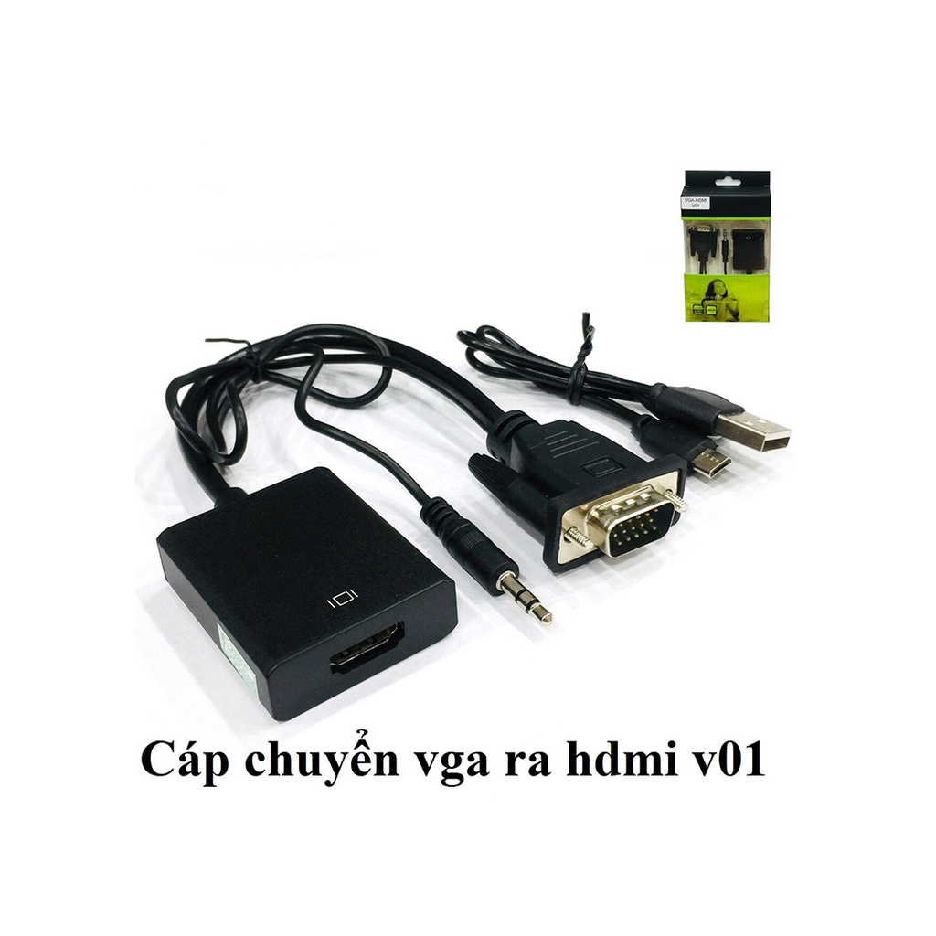 Dây cáp chuyển đổi VGA ra HDMi AV có âm thanh.Bảo hành 6 tháng - Home Computer