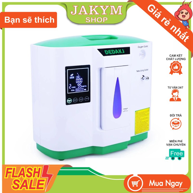 Máy tạo oxy DEDAKJ DE-2AW 9lít/phút loại tốt cho gia đình đạt chuẩn y tế