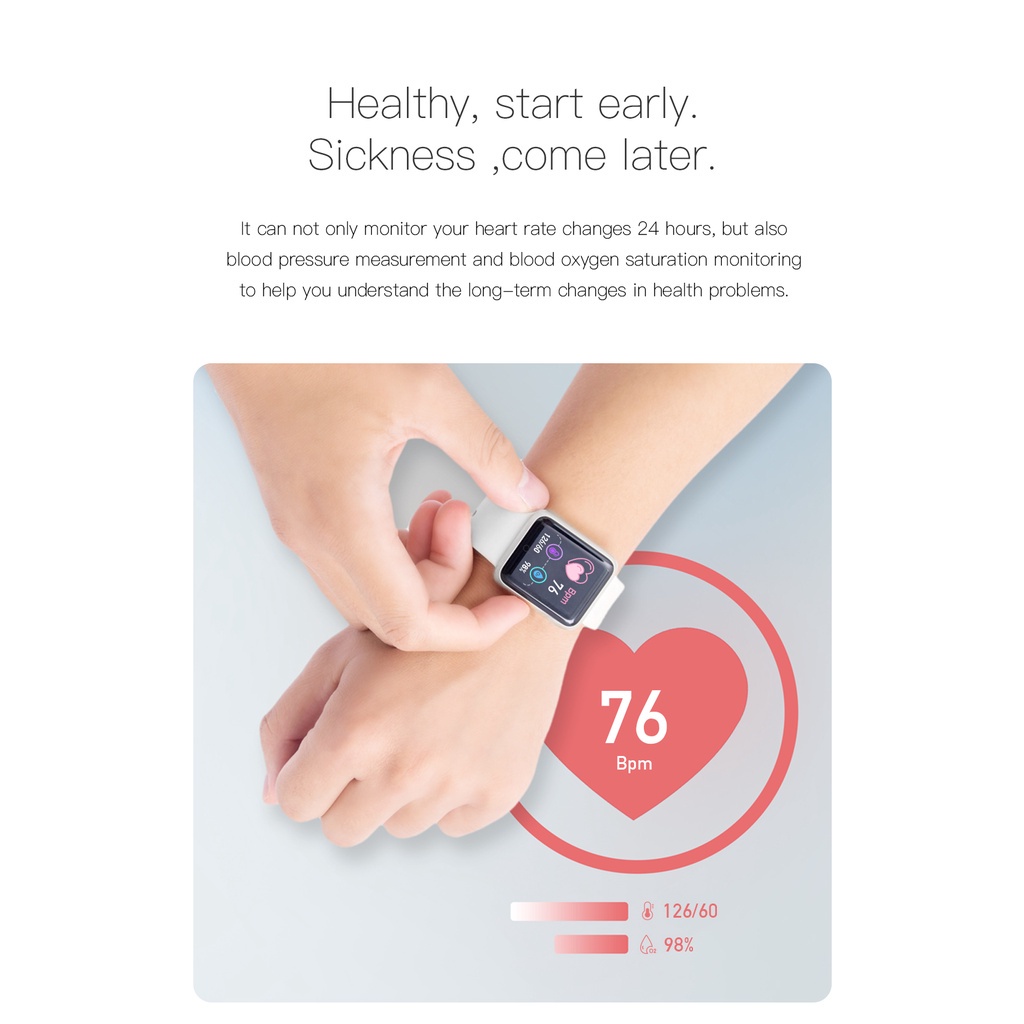 Y68 đồng hồ thông minh D20 smartwatch Bluetooth5.0 không thấm nước Đếm bước thông minh Chức năng phát hiện nhịp tim