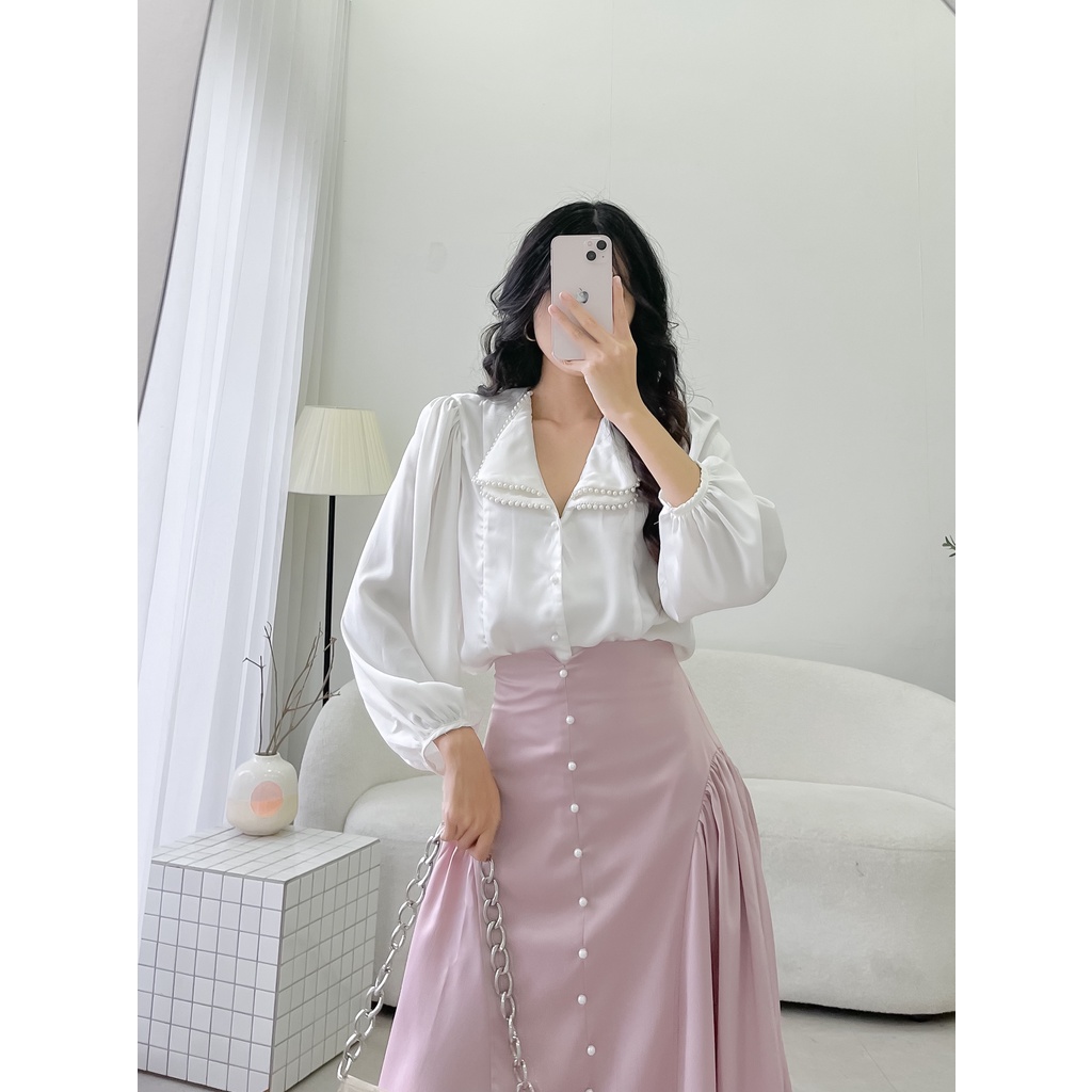 TIELA Áo sơ mi nút ngọc - Pearl Shirt