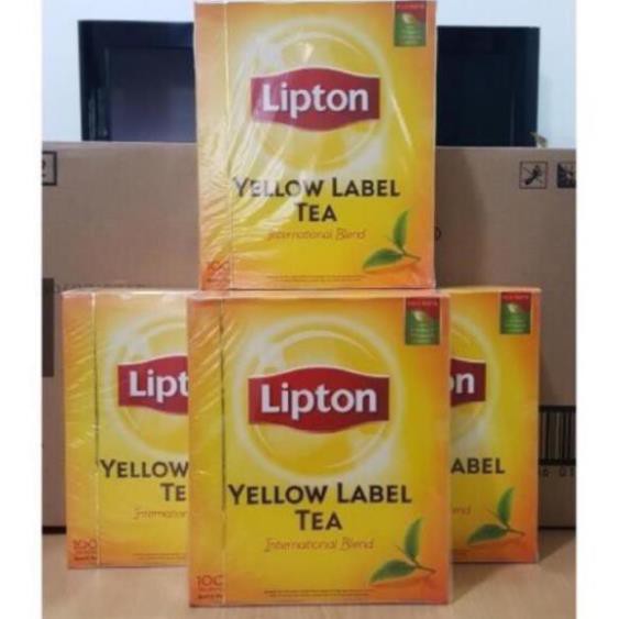 ( KIBO ) Hộp 100 Túi Trà Lipton Nhãn Vàng 100x2g