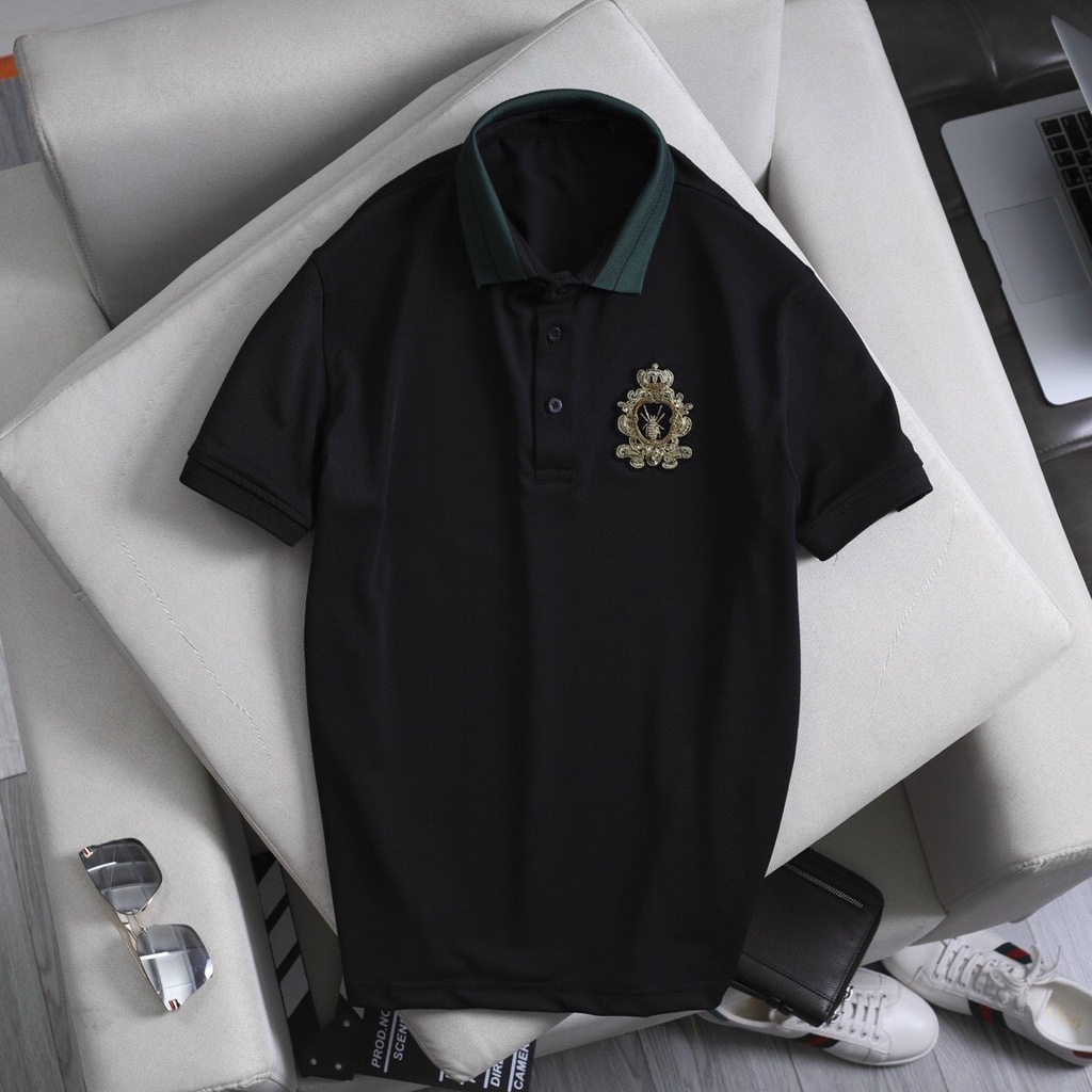 Áo Thun Polo Nam Cổ Bẻ Thêu Logo Đính Đá 𝑪𝒉𝒂̂́𝒕 𝒄𝒐𝒕𝒕𝒐𝒏 100%- Ảnh Thật