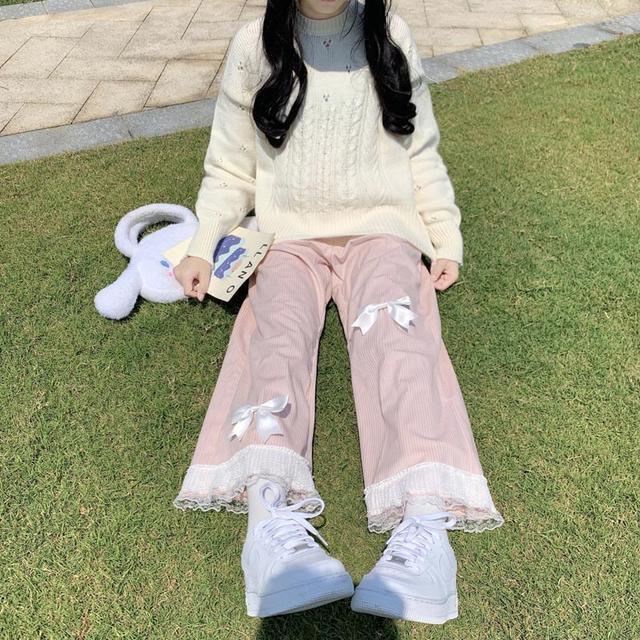 Quần Nhung Đính Nơ Thời Trang Mùa Hè Cho Nữ
