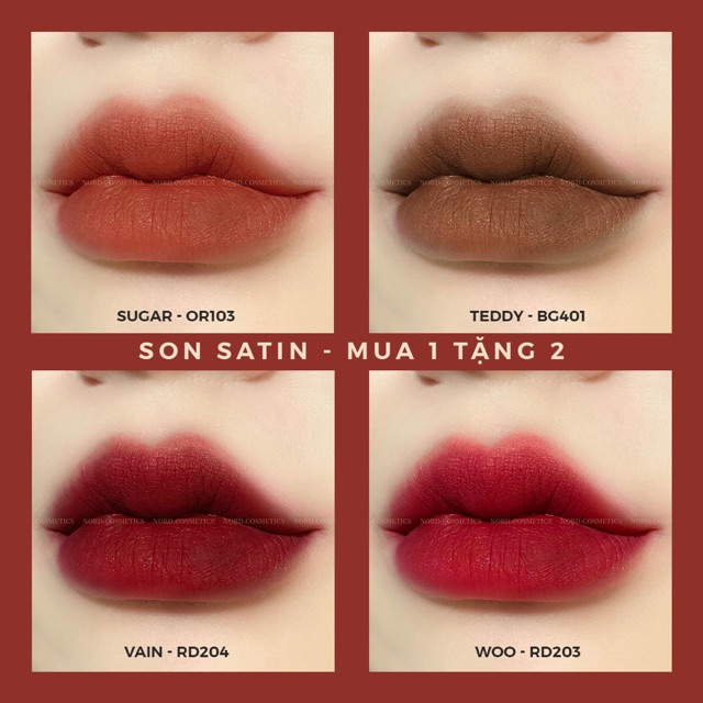 Son Satin MUA 1 TẶNG 1 IB MÀU