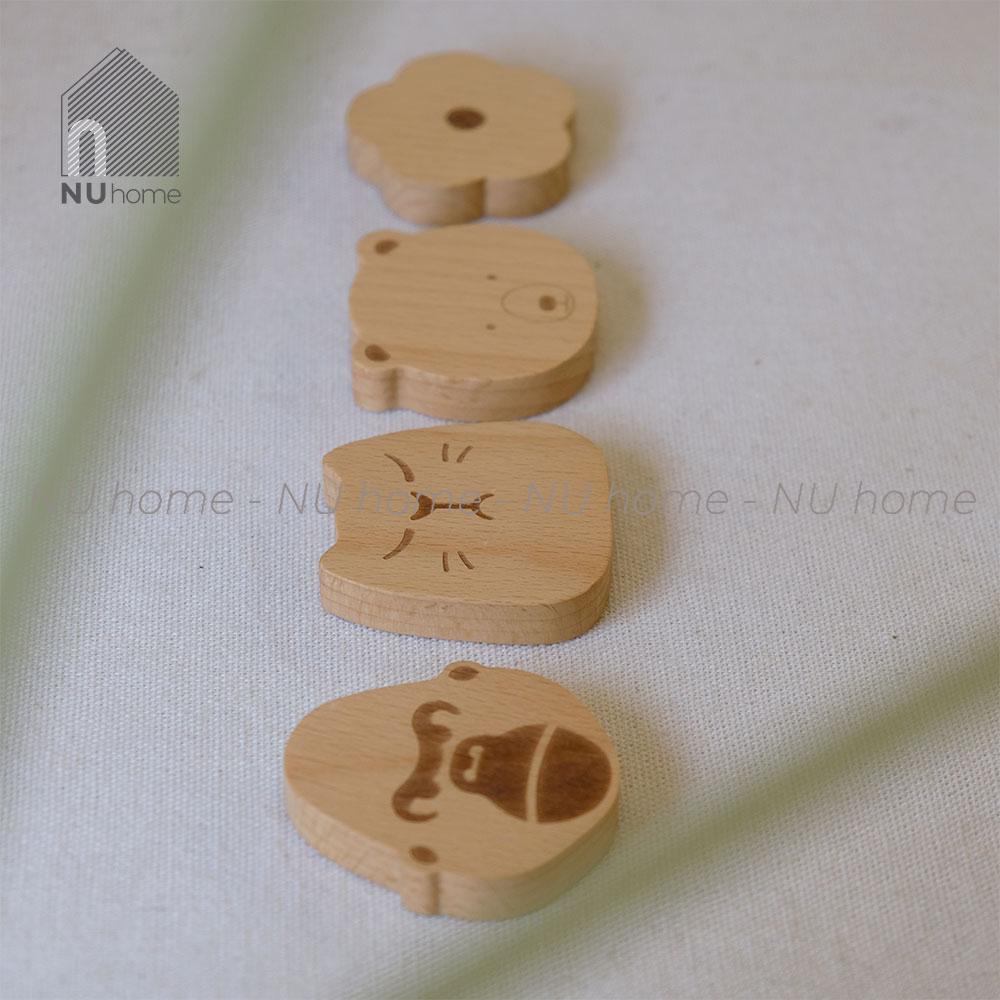 Nam châm gỗ - Haku | nuhome.vn | nam châm hít tủ lạnh bằng gỗ được thiết kế đơn giản đẹp mắt