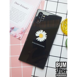 Ốp lưng kính hoa cúc Samsung Galaxy Note 10+ / Note 10 / Note 9 / Note 8 / S9+ / S8+