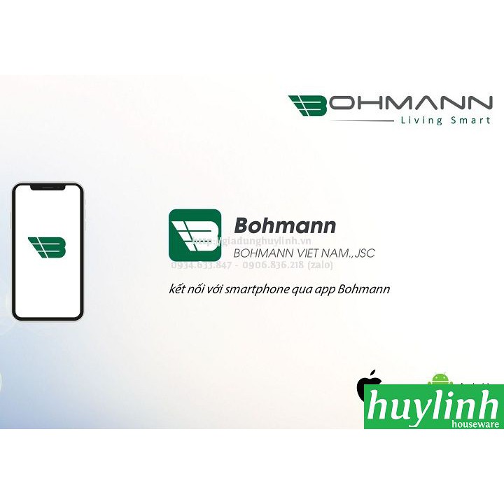 [Mã ELHAMS5 giảm 6% đơn 300K] Máy lọc không khí Bohmann B5.01 - 30m2 - Điều khiển wifi