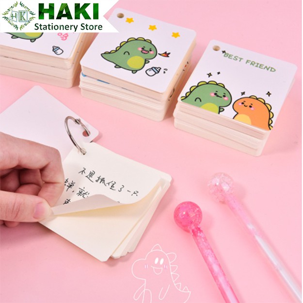 Flashcard tiếng anh 80 trang HAKI, thẻ flashcard hình thú 7cm cho bé FC02