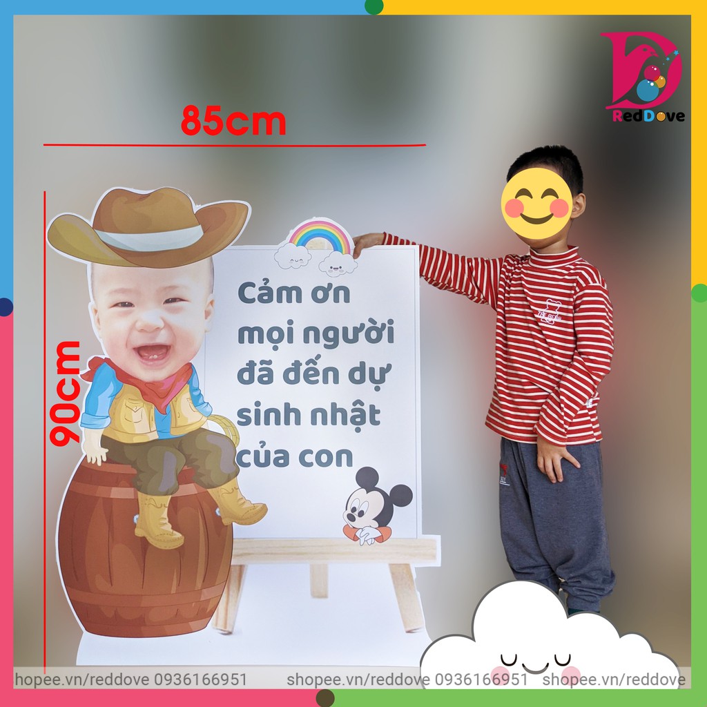 Chibi cỡ to 80cm - 90cm, thiết kế chibi  theo yêu cầu dùng trong trang trí tiệc sinh nhật, tiệc thôi nôi RTK008