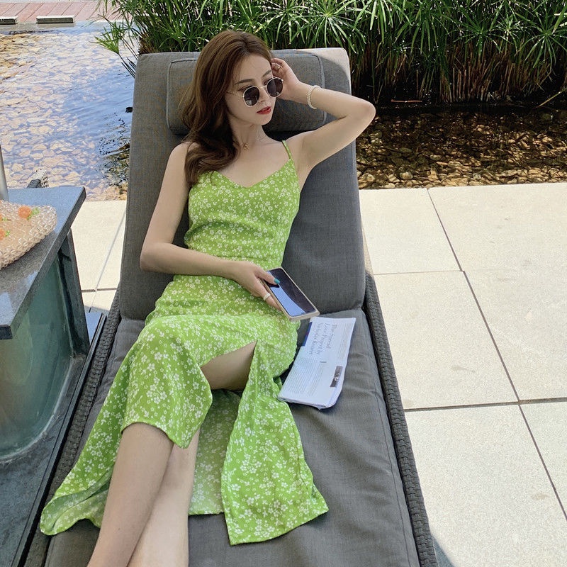 Đầm IELGY không tay in hoa phong cách cổ điển dành cho nữ