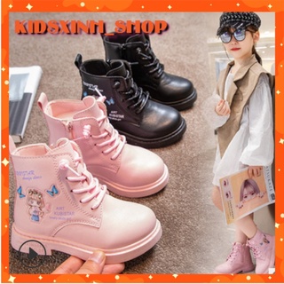 Bốt Cho Bé Gái ❤️ Boot Bé Gái Cổ Cao In Hình Công Chúa Cao Cấp BO20