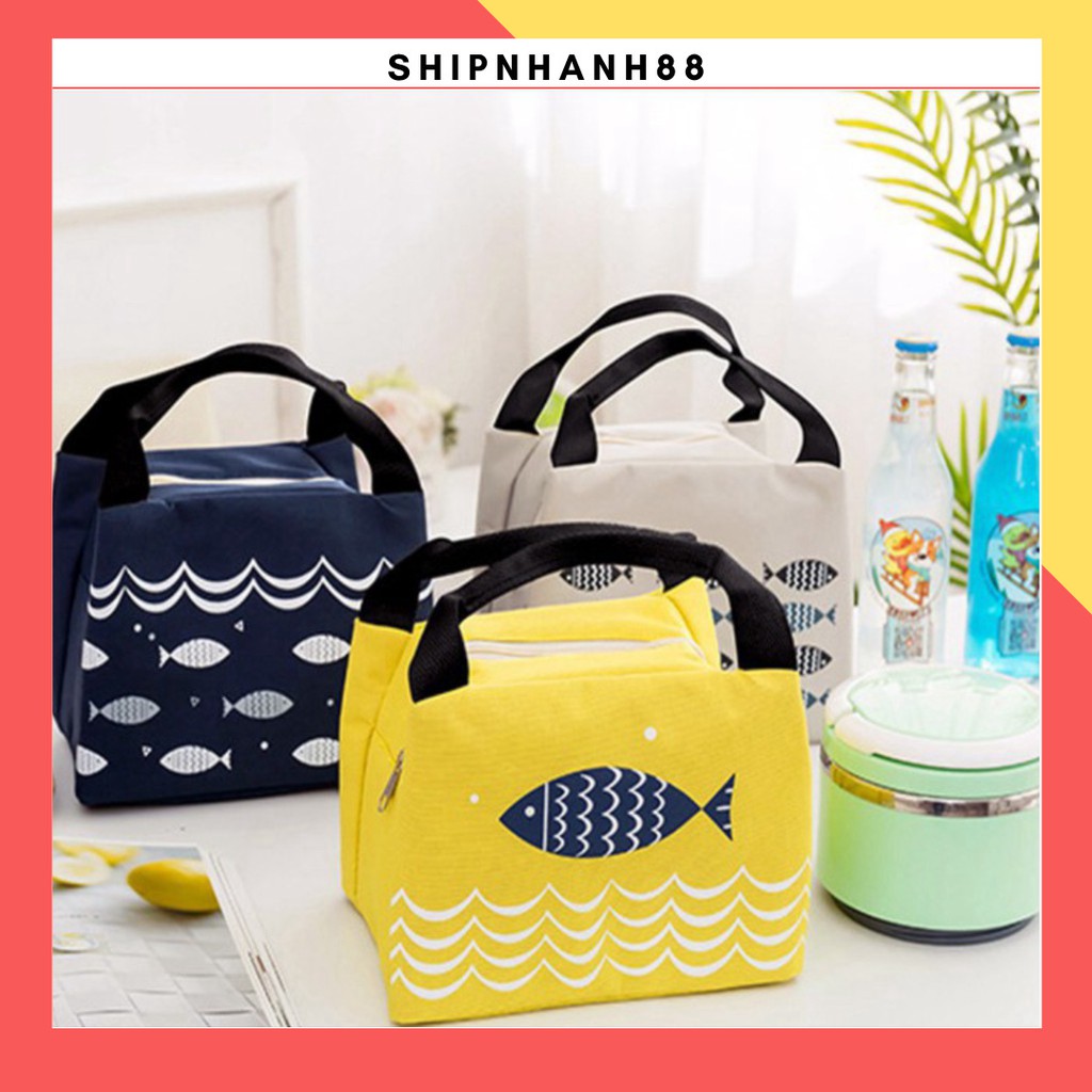 Túi giữ nhiệt đựng đồ kiểu nhật có kéo khóa 2394 SHIPNHANH88