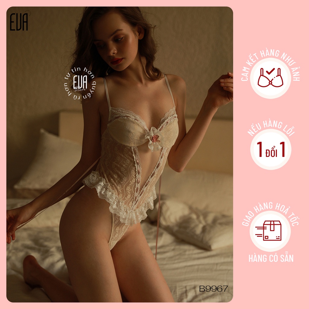 Bodysuit ren có mút mỏng nữ B9967