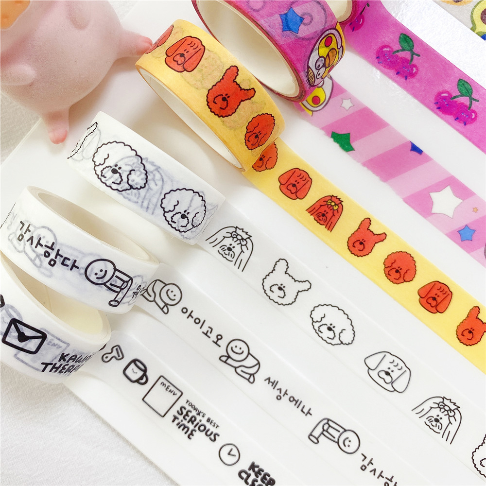 Băng Dính Washi Tape In Họa Tiết Xinh Xắn Dùng Để Trang Trí