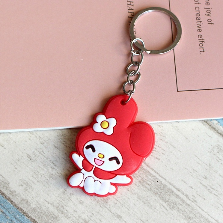 Móc khóa mặt hoạt hình anime thời trang phong cách ngẫu nhiên