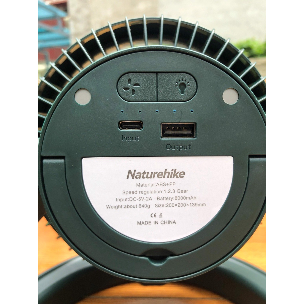 Quạt tích điện đa năng NatureHike NH21ZM003 kiêm đèn treo lều cắm trại, ngoài trời