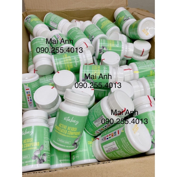 AHCC Vitabay  - Mẫu mơi 30v 500mg tiêu diệt HPV