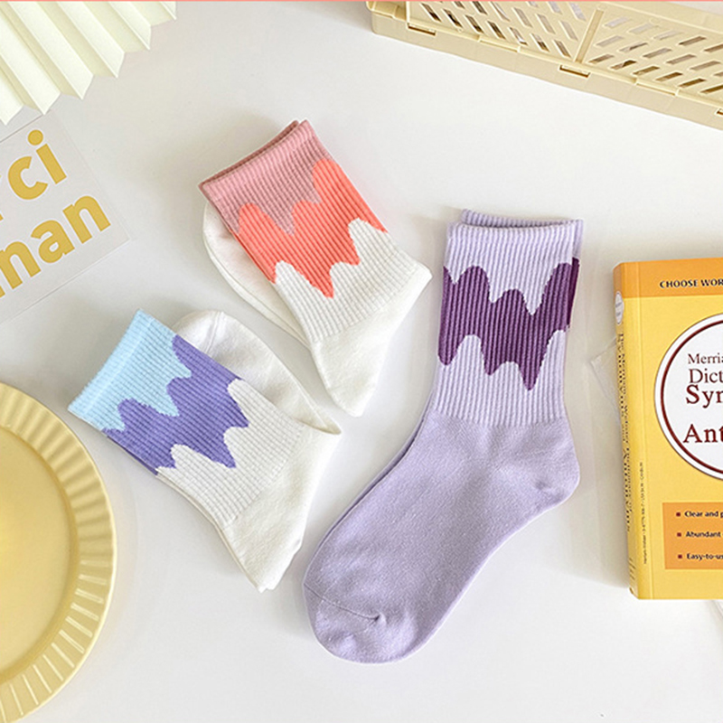 Vớ Cotton Mềm Thoáng Khí Co Giãn Đáng Yêu Cho Nữ