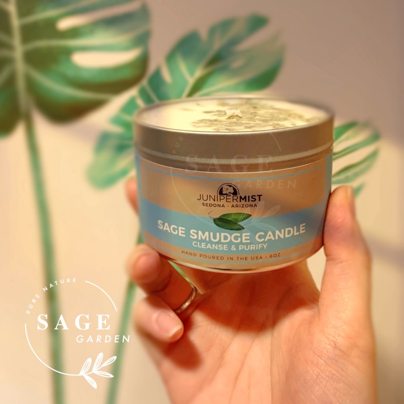 NẾN THANH TẨY NĂNG LƯỢNG TIÊU CỰC JUNIPER MIST (Sage Smudge Candle)_SAGE GARDEN