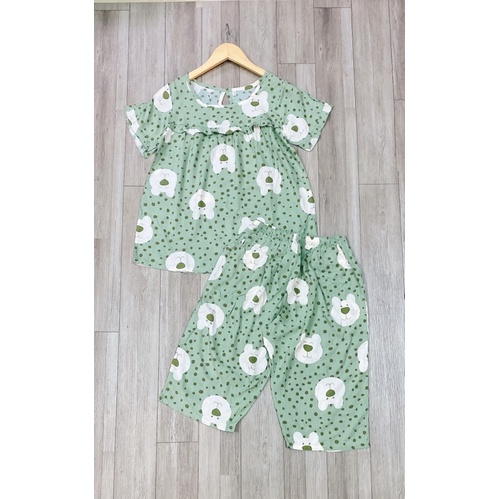 Bộ tole lanh lửng cổ tròn tay con 46-74kg