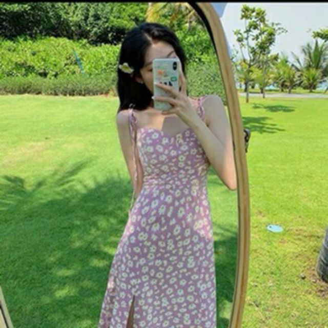 Váy hoa cúc hai dây có đệm ngực 😍 | WebRaoVat - webraovat.net.vn