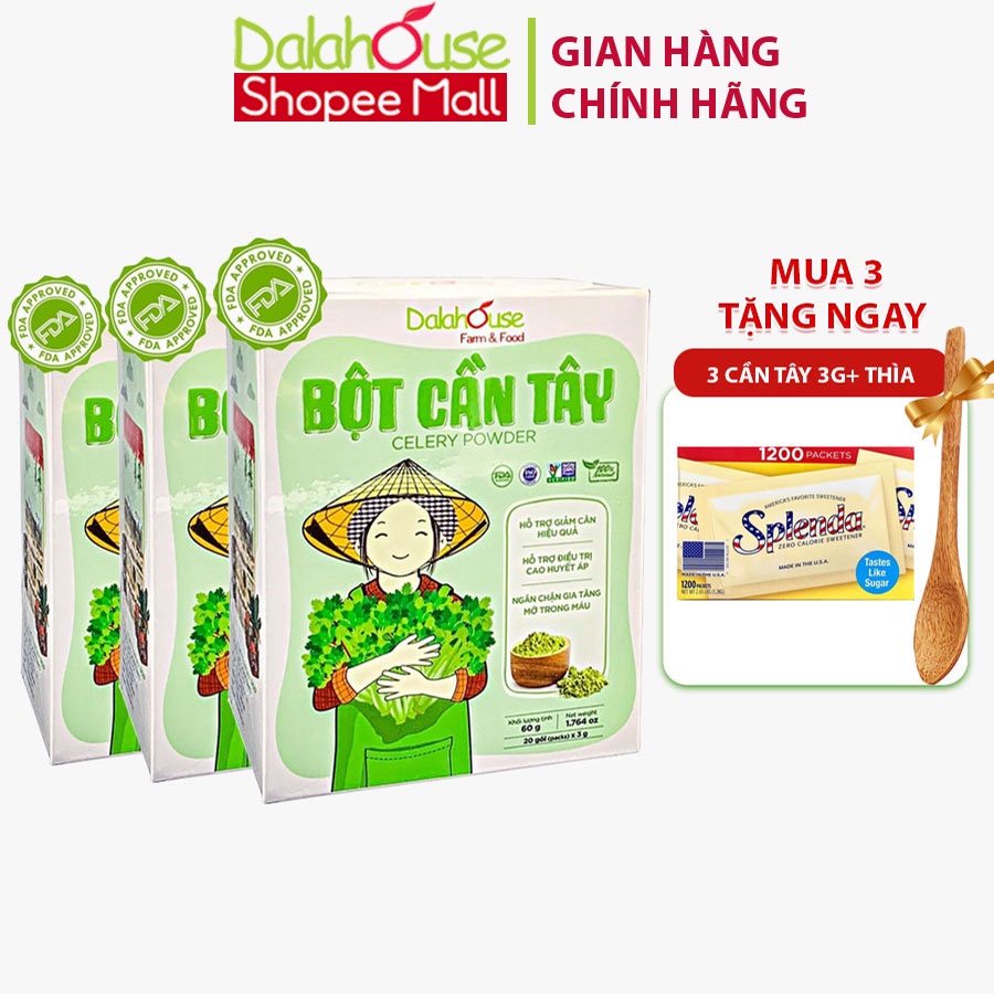 Bột Cần Tây Nguyên Chất Hữu Cơ Dalahouse Hộp 60g Công Nghệ Sấy Lạnh Đạt Chuẩn Châu Âu