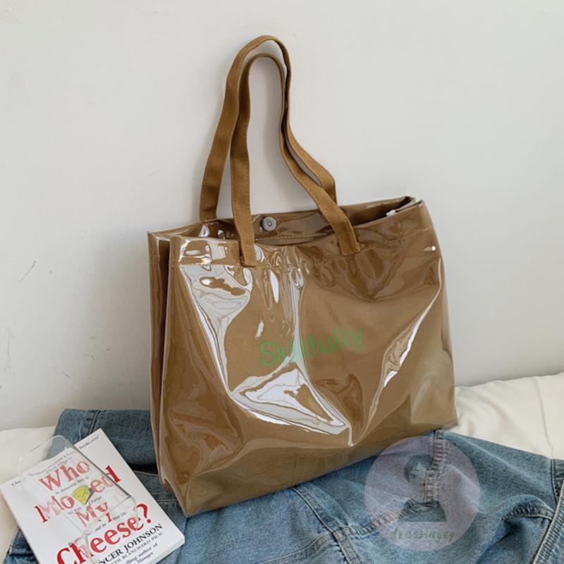 Túi Xách Nữ Vải Canvas In Chữ Cá Tính