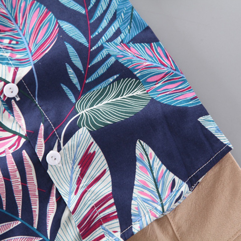 Bộ Áo Sơ Mi + Quần Short Màu Trơn Phong Cách Anh Quốc Thời Trang Mùa Hè Cho Bé Trai 0-4 Tuổi Se7En