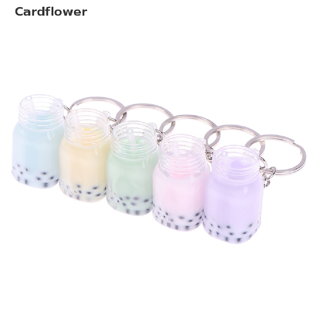 1 Móc Khóa Acrylic Hình Trà Sữa Trân Châu Thời Trang