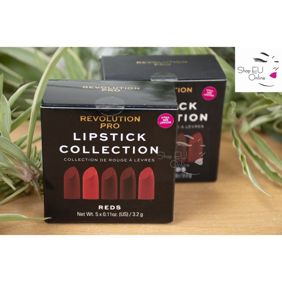 htn Son Revolution - Sétt 5 son thỏi Lipstick Collection Reds - Revolution PRO - London