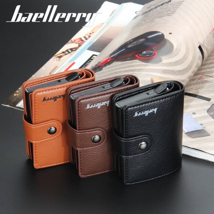Ví da BAELLERRY thiết kế thời trang chống khử từ cho nam