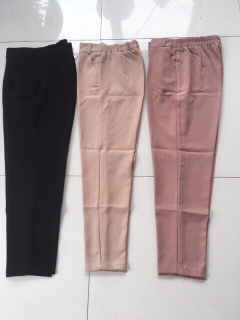 Quần tây công sở chun lưng vải tuyết mưa