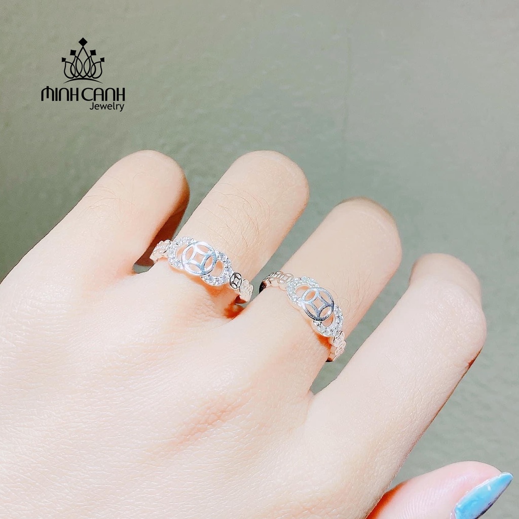 Nhẫn Bạc 3 Kim Tiền Tài Lộc May Mắn Minh Canh Jewelry