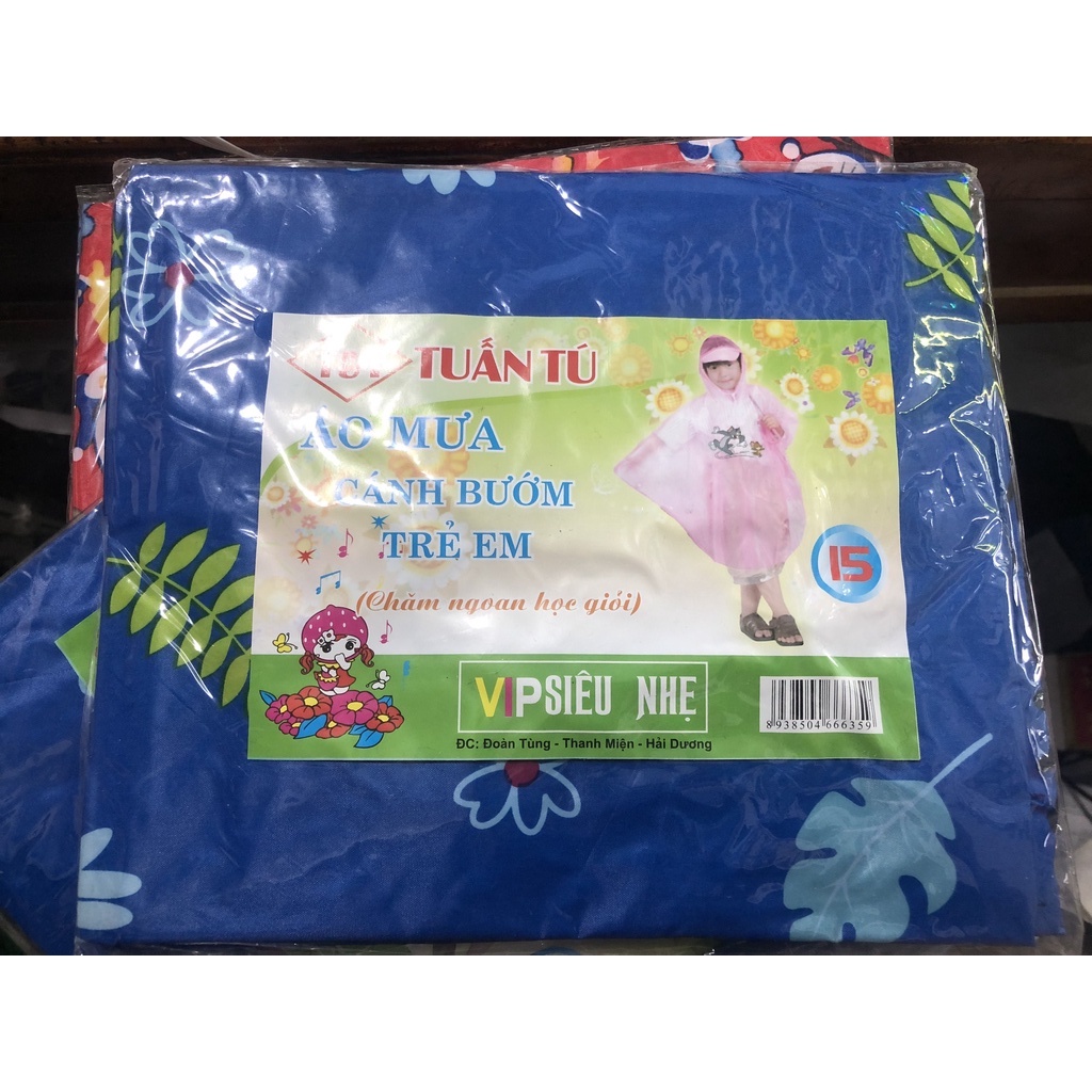 Áo Mưa Cánh Bướm Trẻ Em Siêu Nhẹ