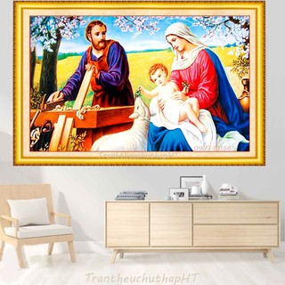 Tranh đính đá Gia đình Chúa 81*50cm VS094 - tự đính