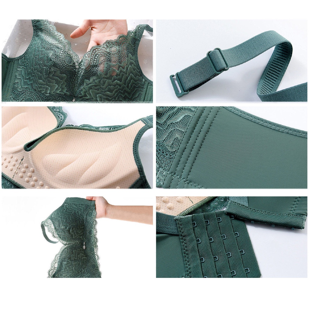 Áo Lót Nâng Ngực Không Gọng Chống Trượt Phối Ren Quyến Rũ Cho Nữ
