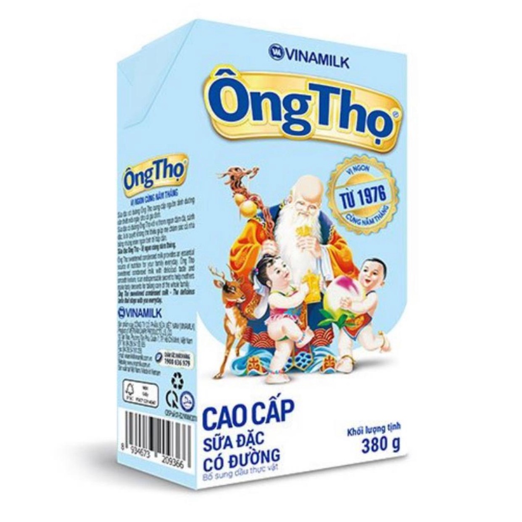 Sữa đặc Vinamilk Ông thọ / Ngôi sao phương nam xanh lá / Tài Lộc hộp 380g