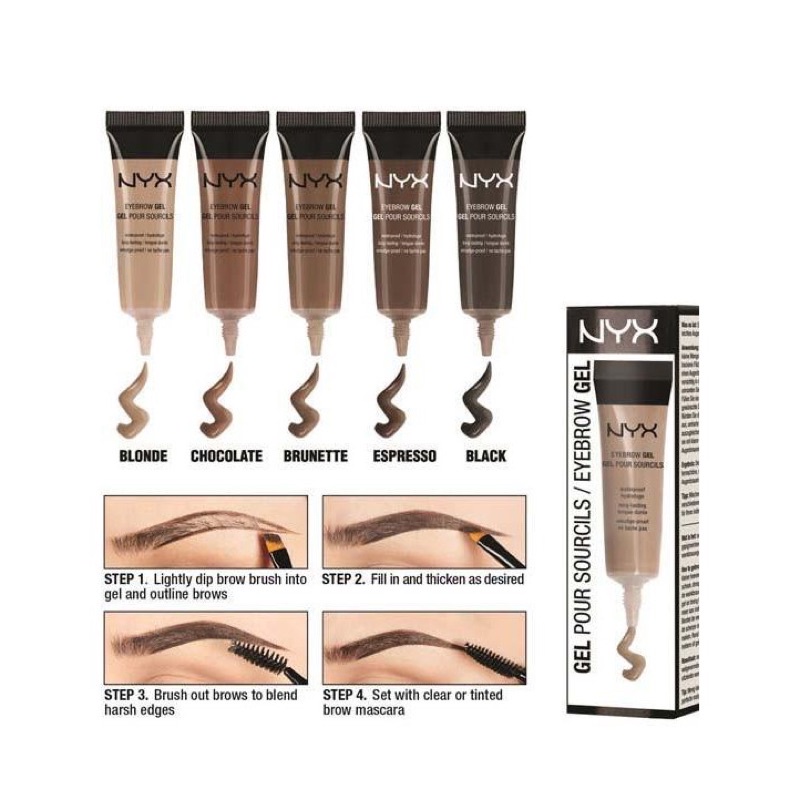 Gel kẻ mày chống nước NYX Pour Sourcils Eyebrow Gel