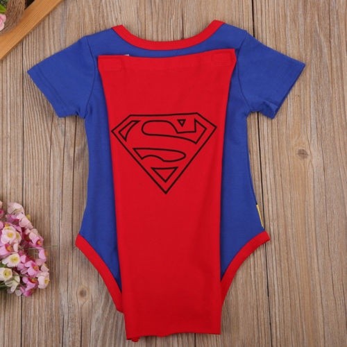 Bộ Áo Liền Quần In Hình Superman Cho Bé Trai