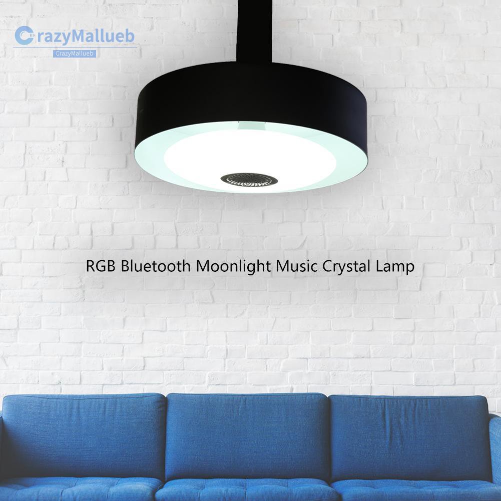 Crazymallueb❤30W RGB Bluetooth Music Light Bulb Ceiling Lamp RC Colorful Home Decor Lamp❤Lighting