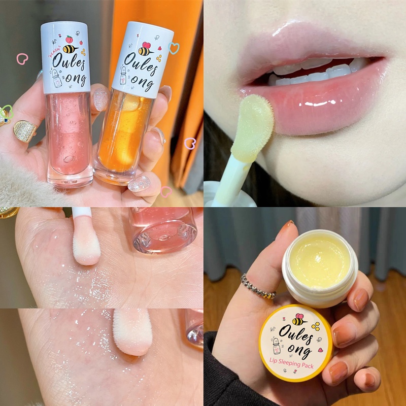 Minijumie Dầu Dưỡng Môi Oulesong Chiết Xuất Cam Và Mật Ong Dưỡng Ẩm Hiệu Quả