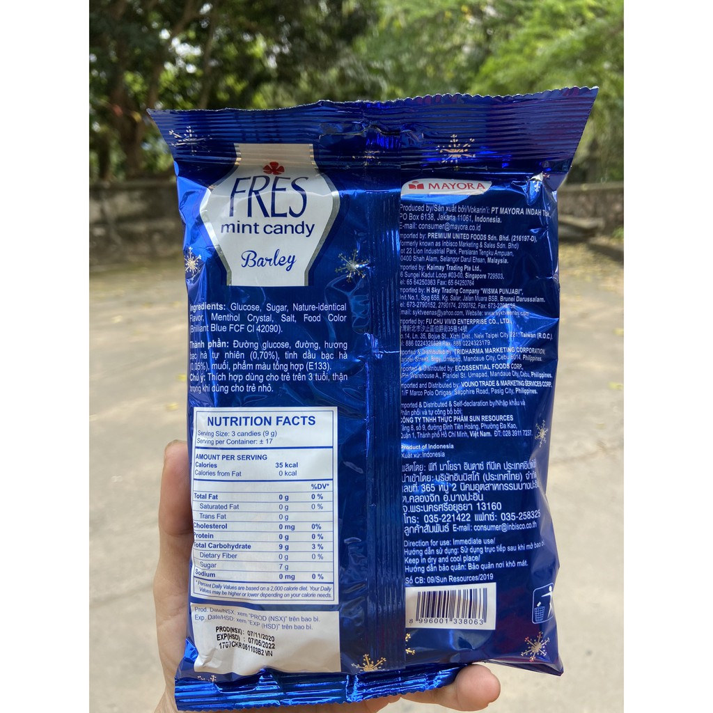 KẸO THE BẠC HÀ FRES BARLEY MINT CANDY 150G